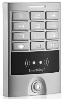 [SKPA240310] Breed WG klavier en kaart reader, druktoestsen, 12-14Vdc, Mifare/PIN, deurbel/exit